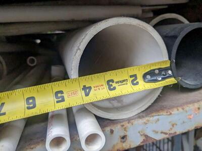 3 and 4 inch PVC pipe 3" 4" 1-1/2 1.5"