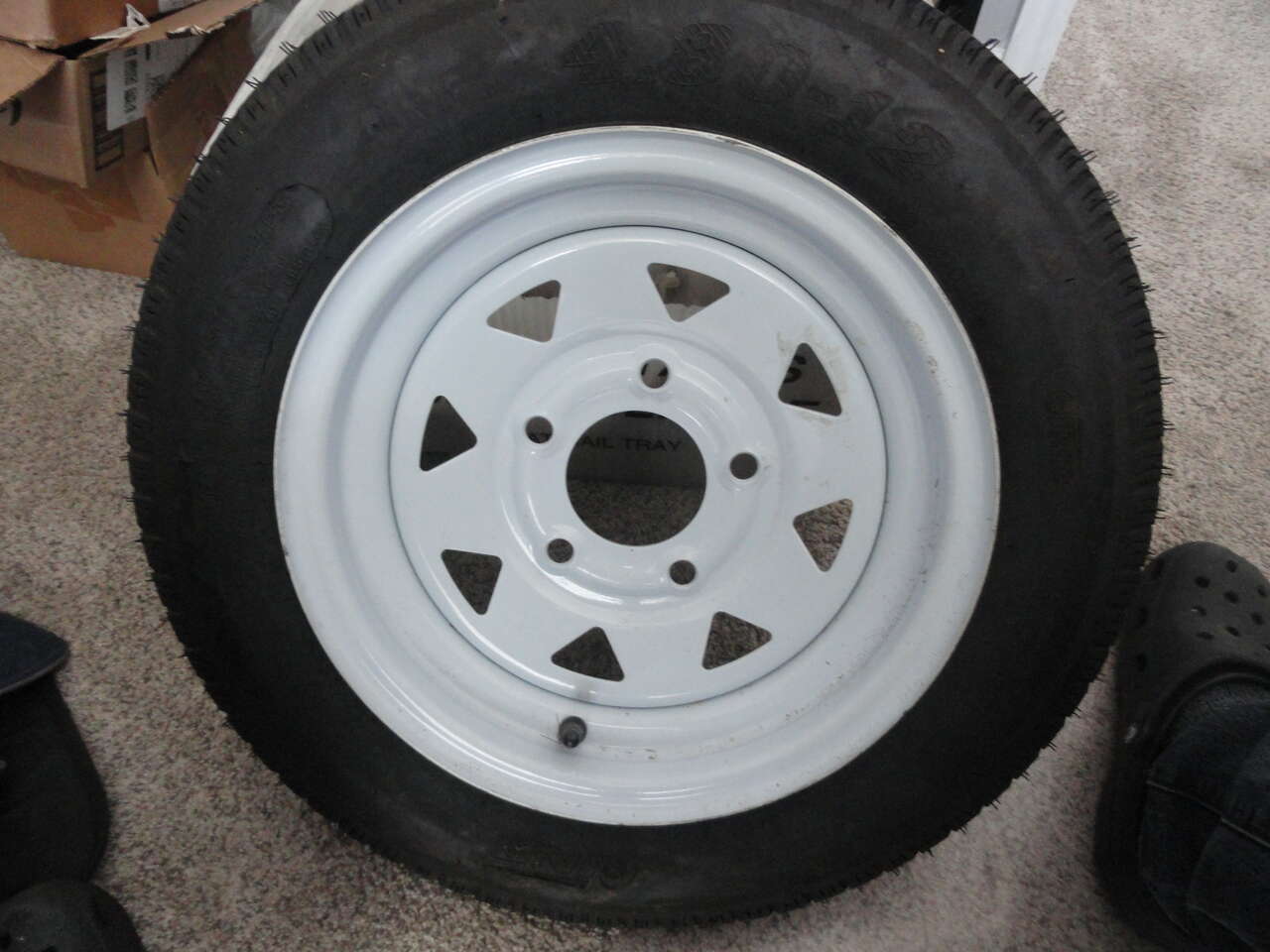 4.8-12 Trailer Tires on Rims 4.80-12 6PR LOAD C 5 STUD RIM