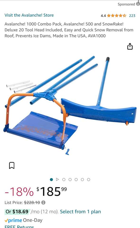 Avalanche 1000 Rooftop Snow Removal System