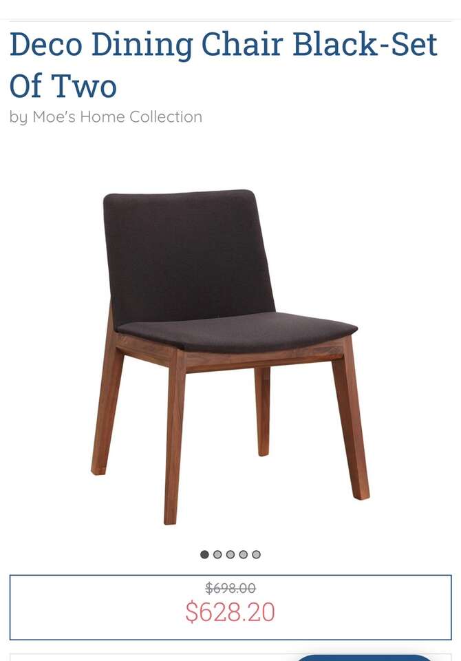 Pair Of Moes Home Collection Dining Chairs
