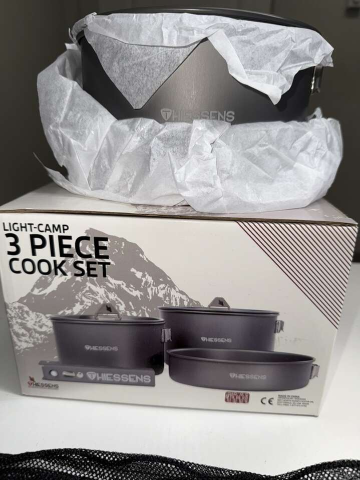 Thiessens 3 Piece Camping Pot / Pan Set - Aluminum