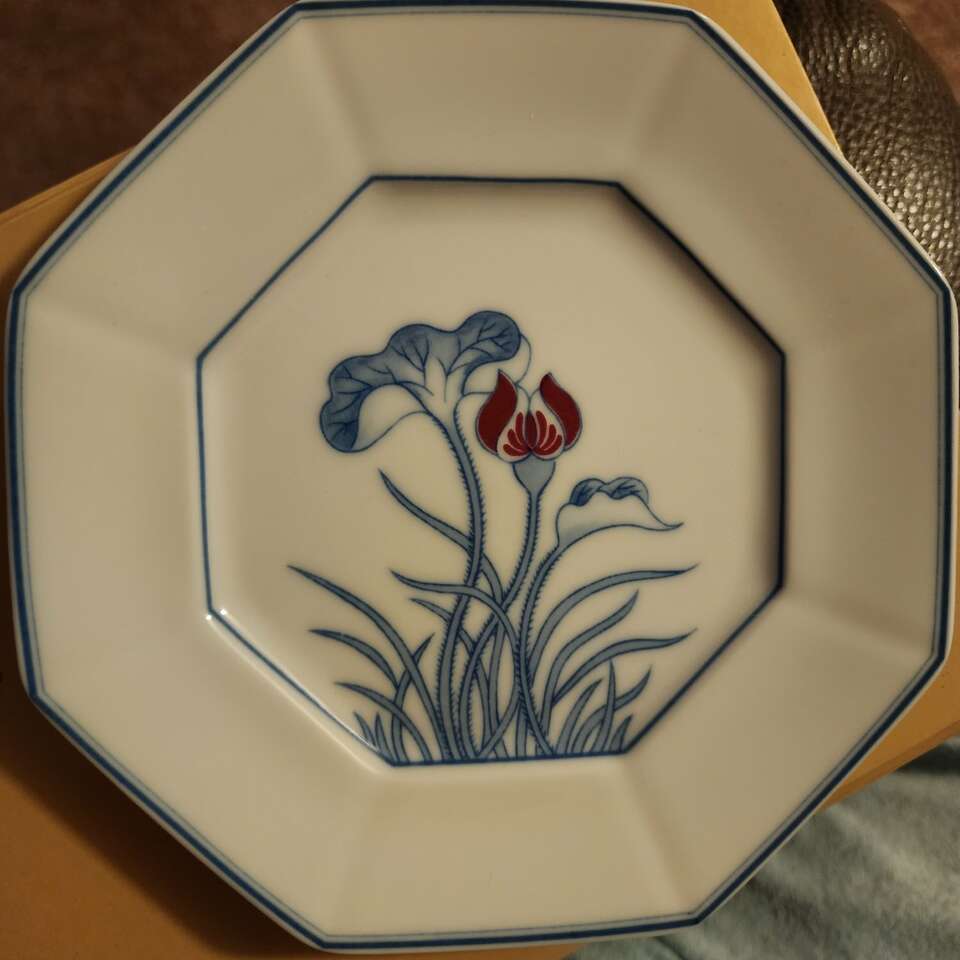 FITZ N FLOYD LOTUS BLEU BREAD PLATES