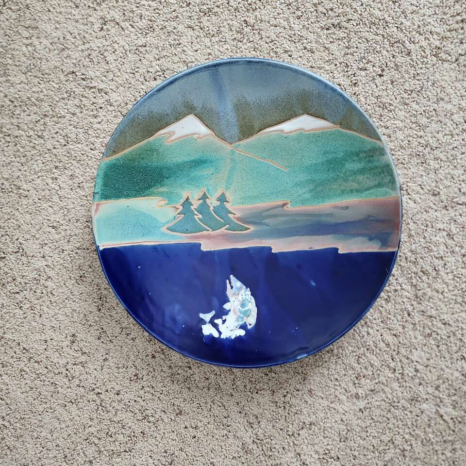 Large Handpainted Pottery Bowl