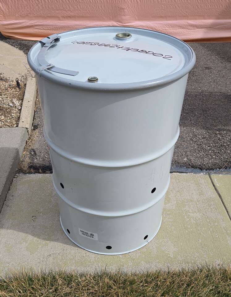 55 gallon metal steel burn barrel drum