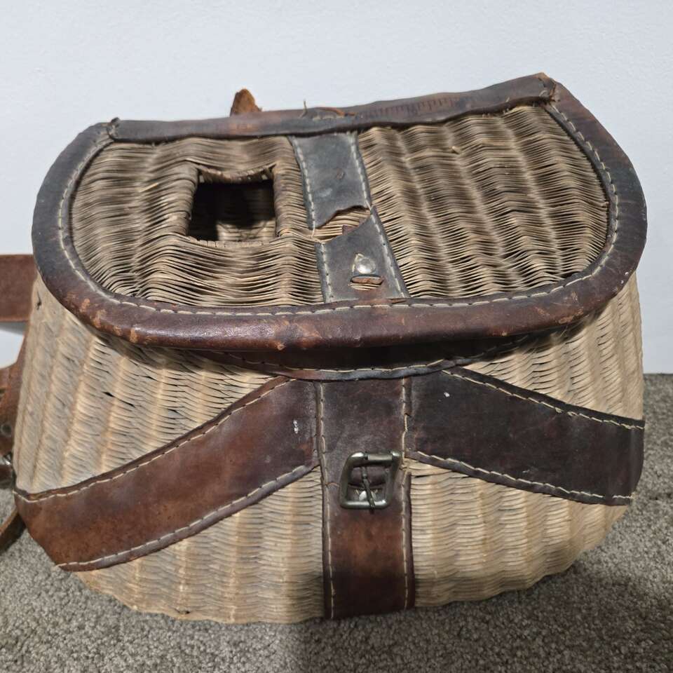 Antique fishing creel