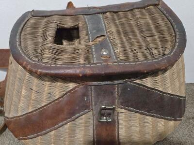Antique fishing creel