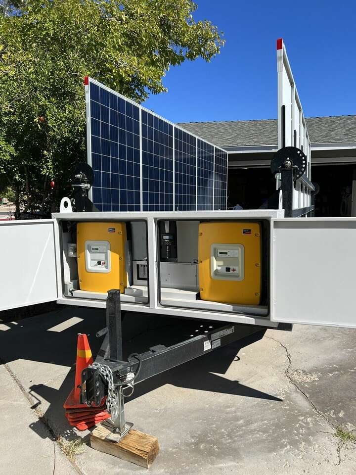 Mobile solar power trailer perfect for off-grid & emergency electricity solution