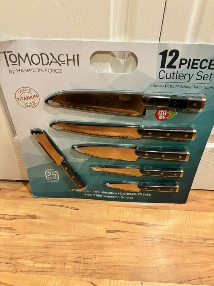 Hampton Forge Tomodachi 6 Piece Knife Set - Titanium Coated