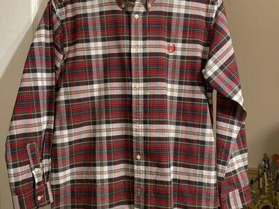 NWOT Boys Size XXL 20 Red Plaid Dress Shirt