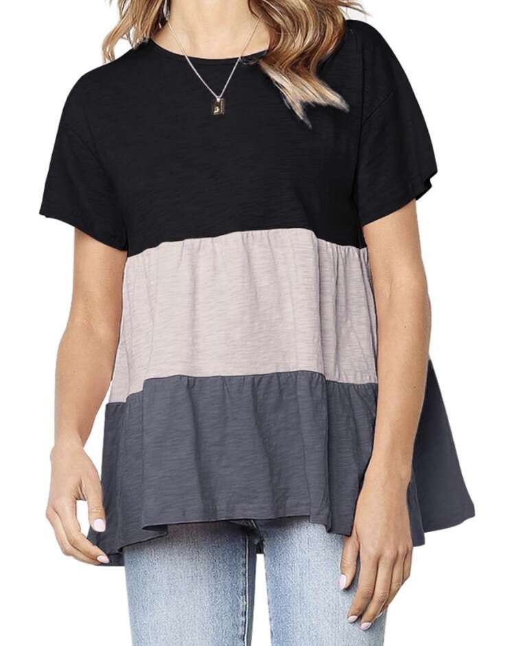 Brand New Sanifer Women’s Peplum Ruffle Top