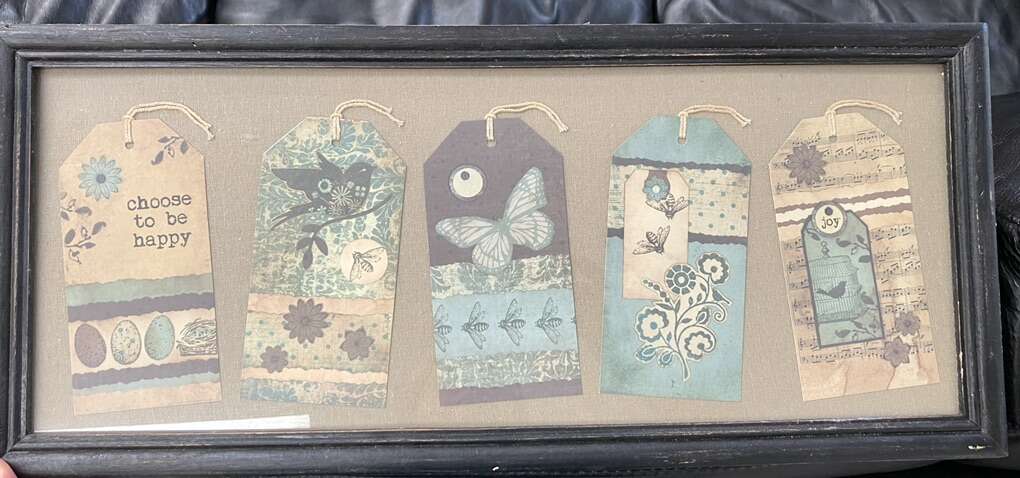 Joyful Black Framed Decor 9 1/2 X 21”