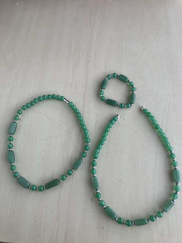 Two Necklaces With Magnetic Clasp And Bracelet