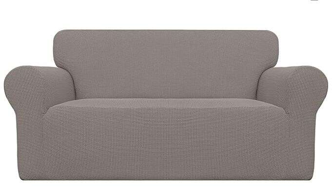 Loveseat Slipcover (taupe) 1-Piece Furniture Protector Fabric (Loveseat, Taupe)