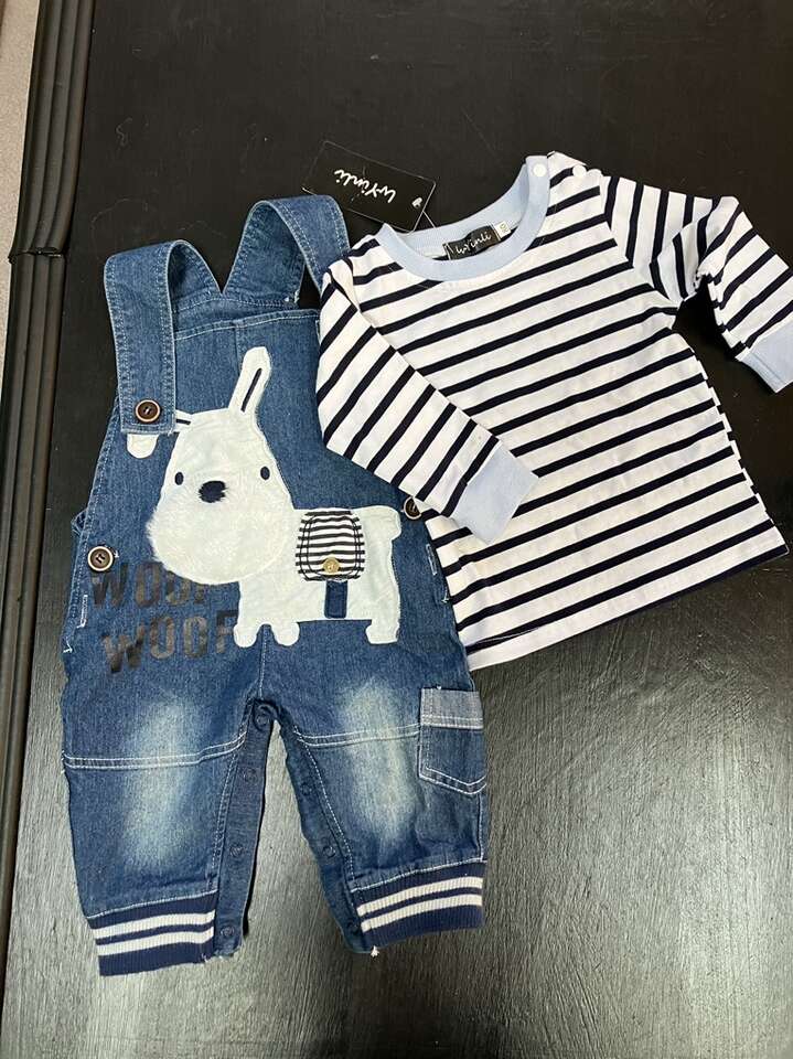 12 Months Baby Cute Overalls Puppy Asian Size 80