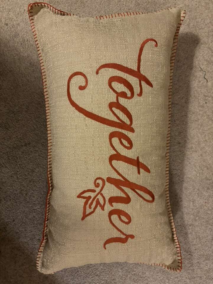 TOGETHER Decorative Pillow 13x23 $5.00