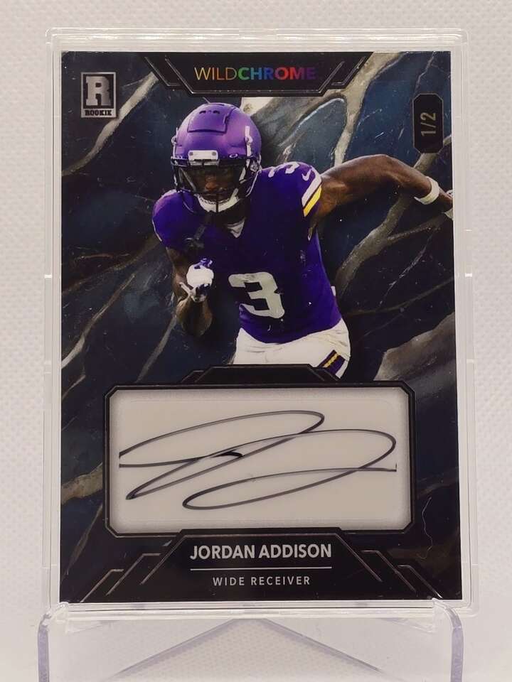 Jordan Addison Rookie Auto #'d 1/2 Vikings