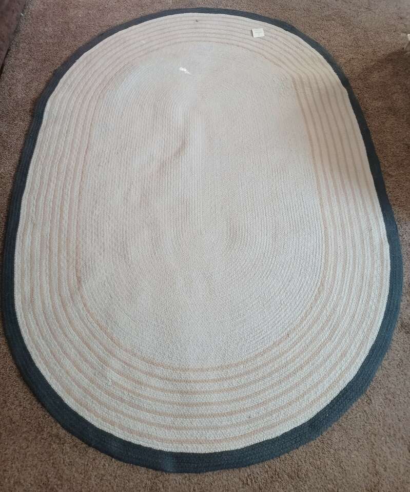 Oval Area Rug, 5 x 7, Hearth & Hand w/Magnolia 100% Cotton, New in plastic bag