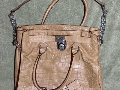 Michael Kors Leather Alligator Print Purse