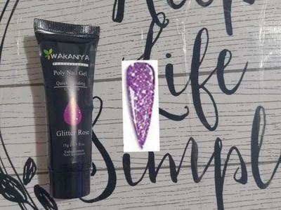 Polygel Nail Glue Nail Extension Glitter Rose New