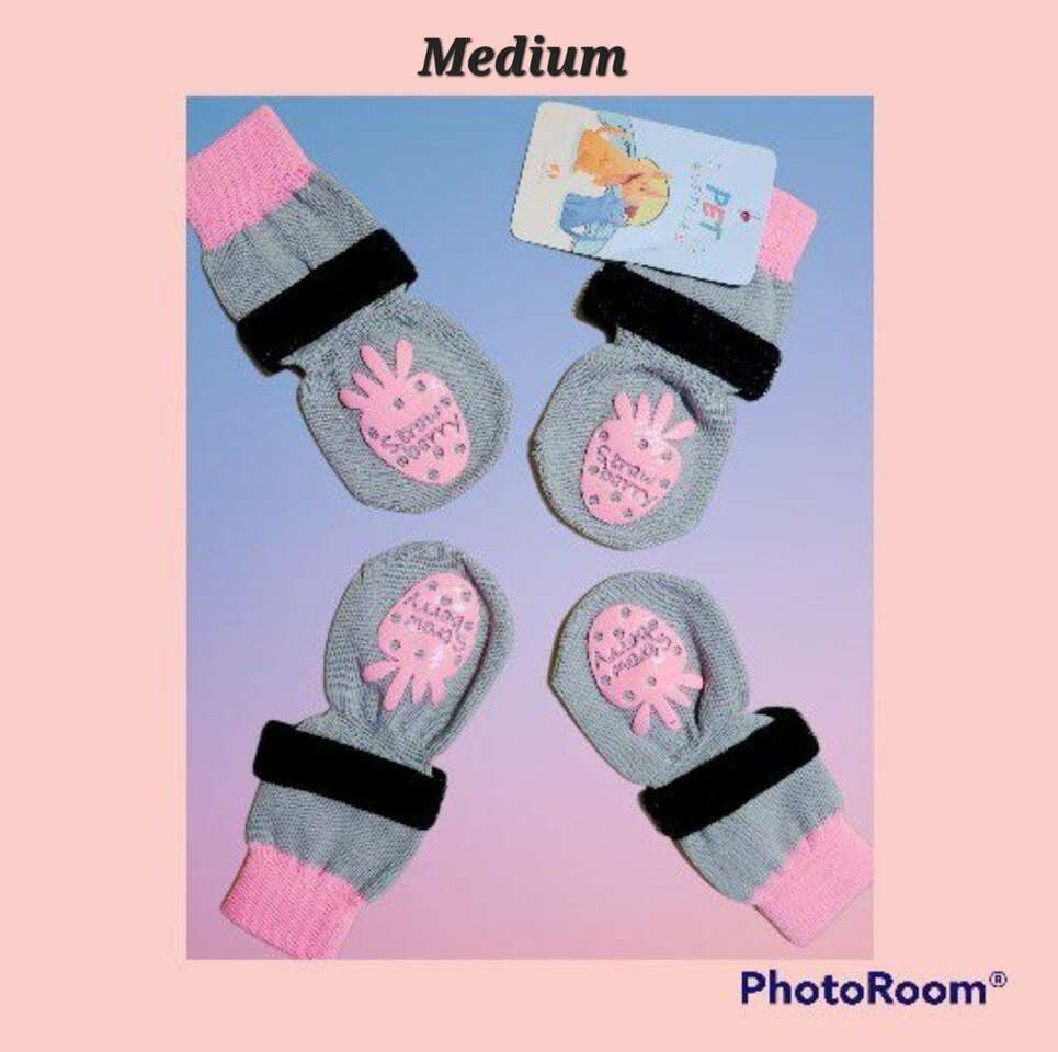 Dog Socks With Velcro Medium New