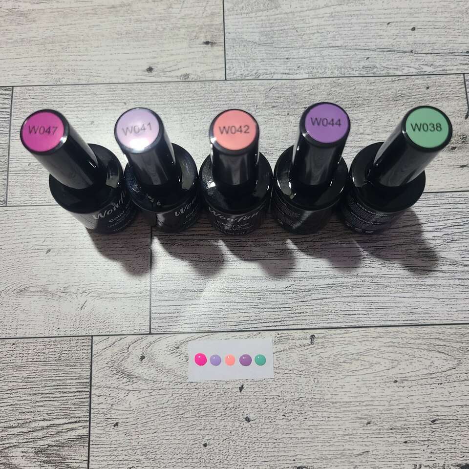 Gel Nailpolish Set UV/LED Soakoff New Pastel