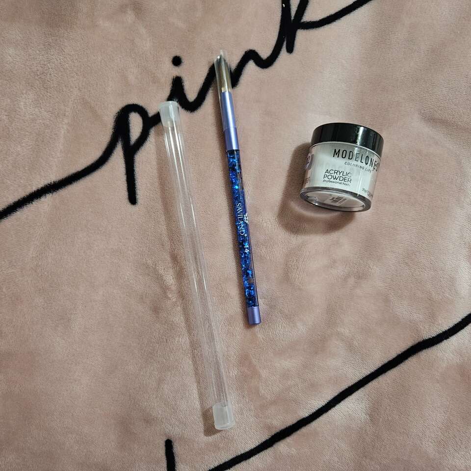 Modelones Acrylic Nail Powder Clear With Brush New