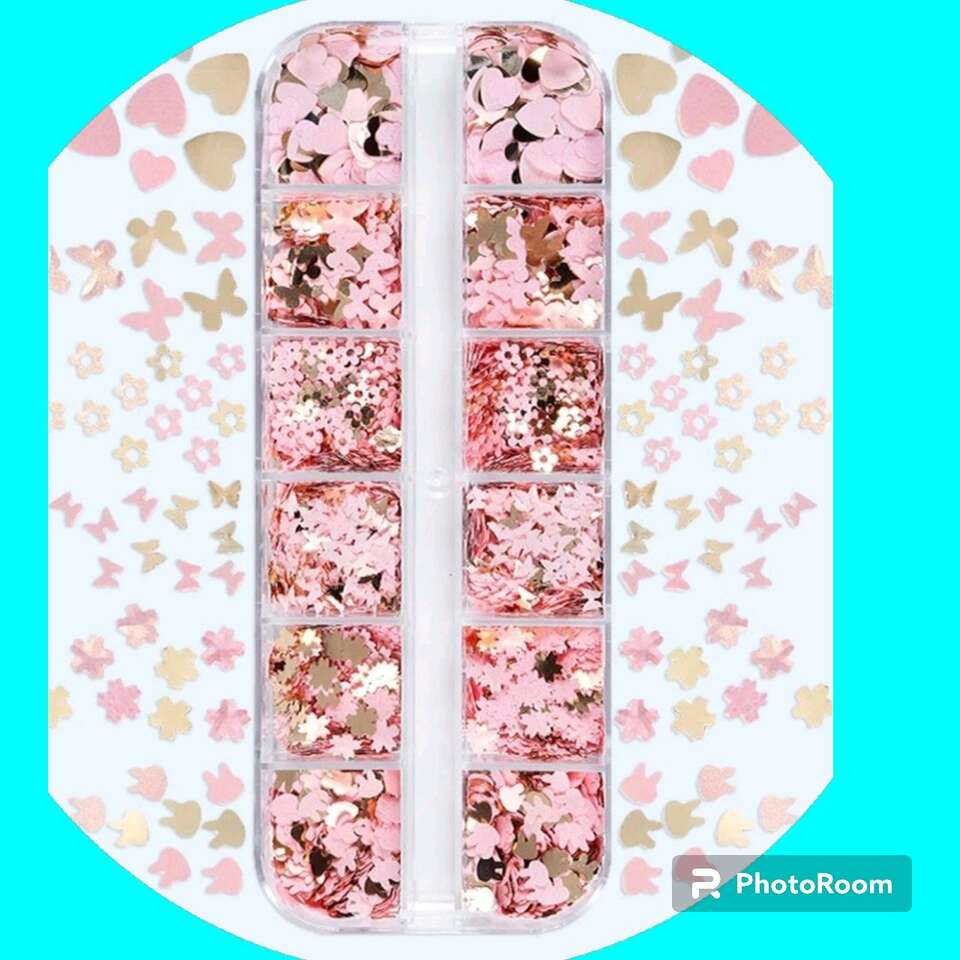 Nail Art Sequins Rhinestones New