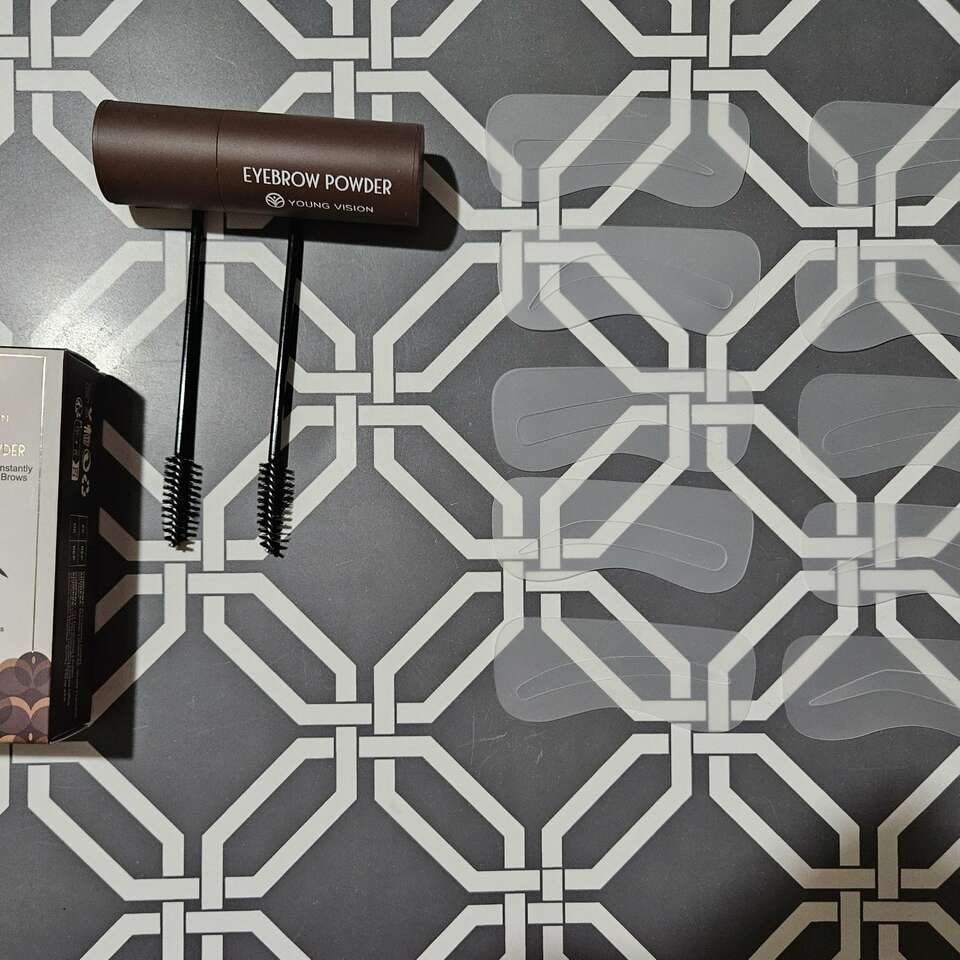 Natural Brown Eyebrow Stamper Kit Stencils New