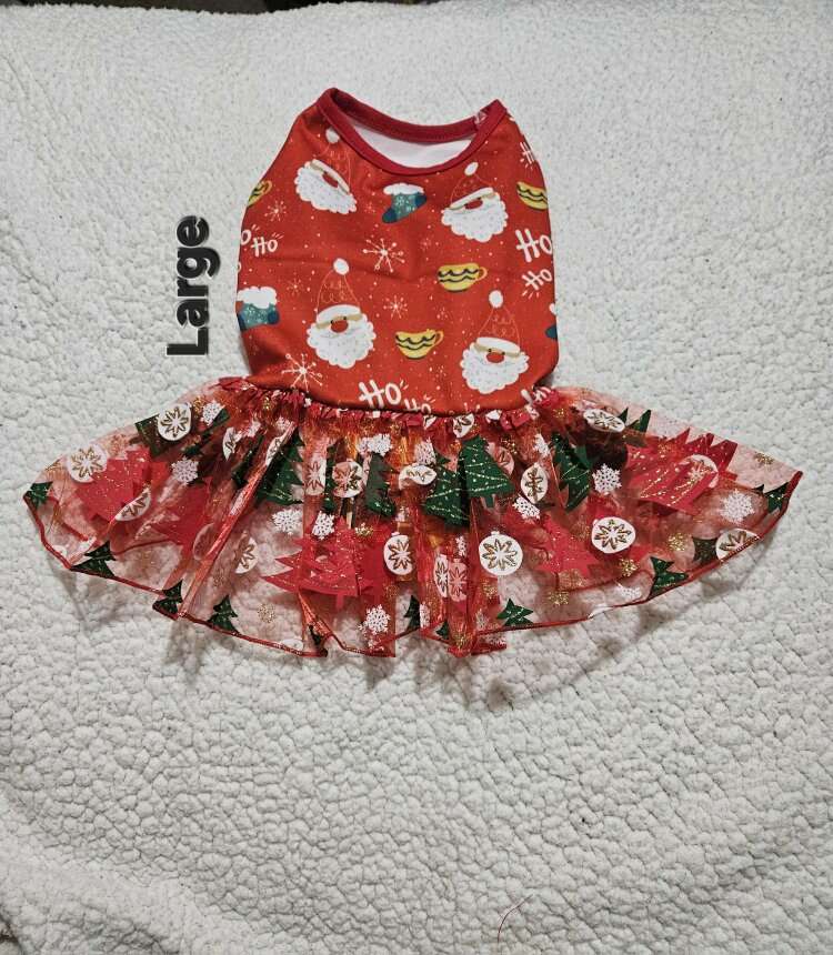 Dog Or Puppy Christmas Dress New Large