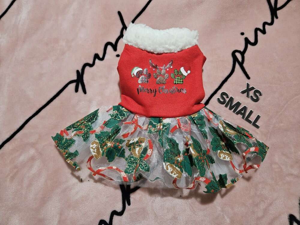 Dog Or Puppy Christmas Dress New XS Small