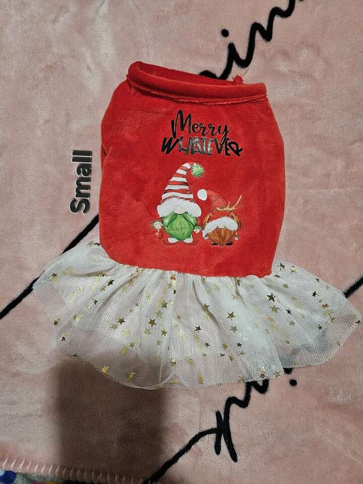 Dog Or Puppy Christmas Dress New Small