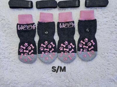 Dog Or Puppy Socks Booties New S/M New