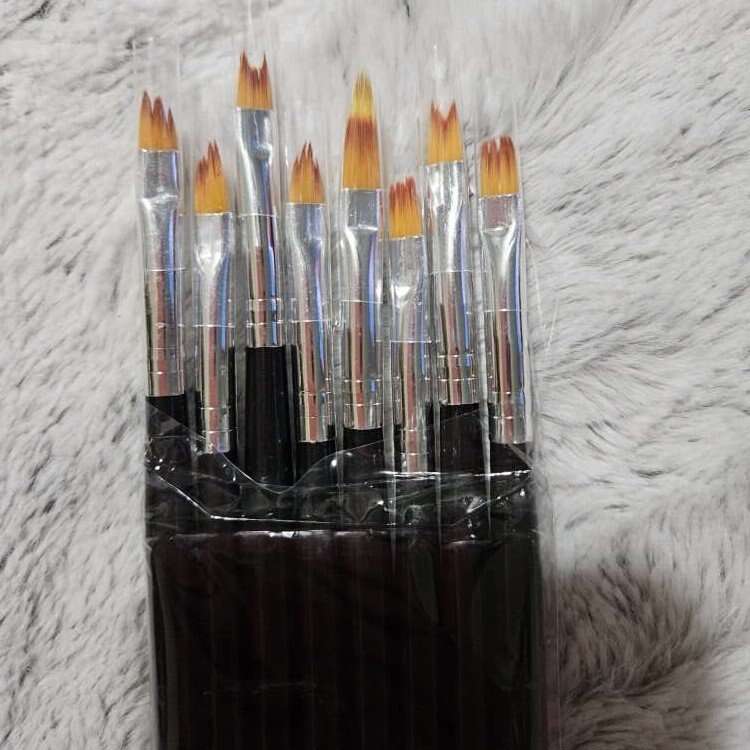 8pc Nail Brushes Designs New