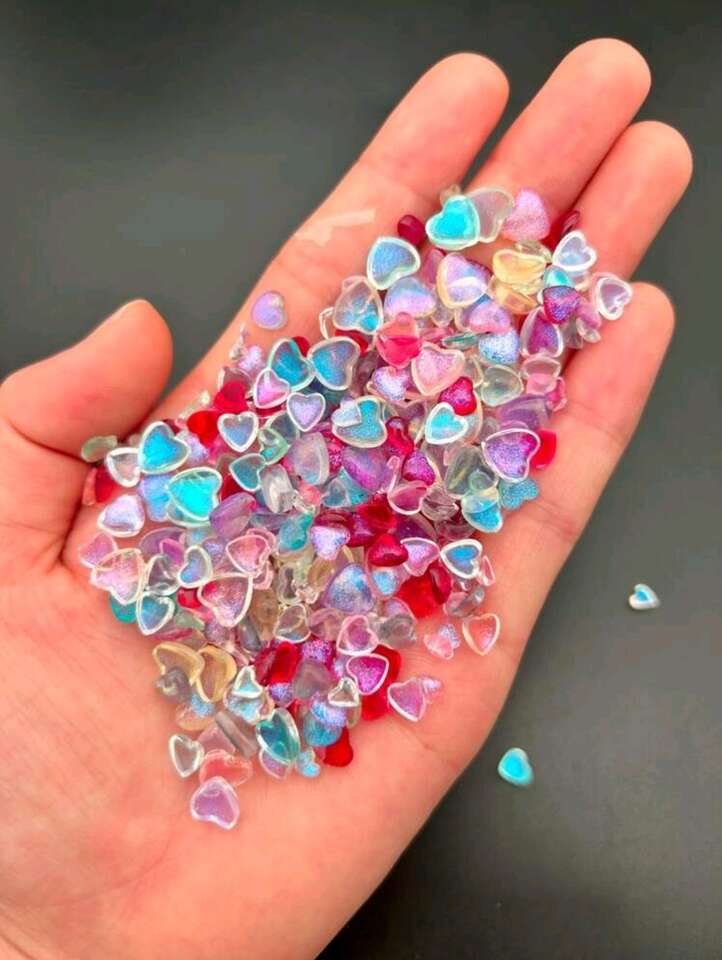 Colorful Heart 3D Nail Art Nail Gems New