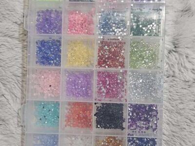 Nail Art Sequins Rhinestones New