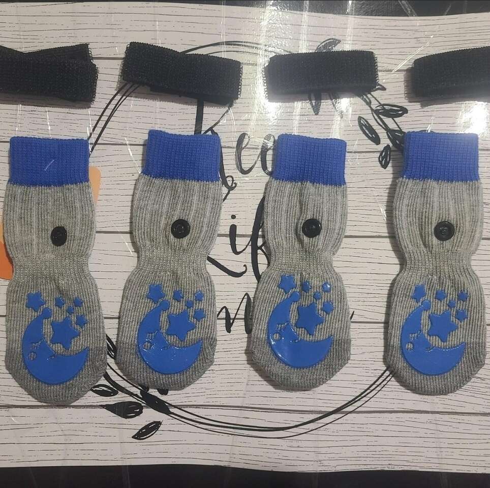 Dog Or Puppy Socks Booties with Velcro Small New