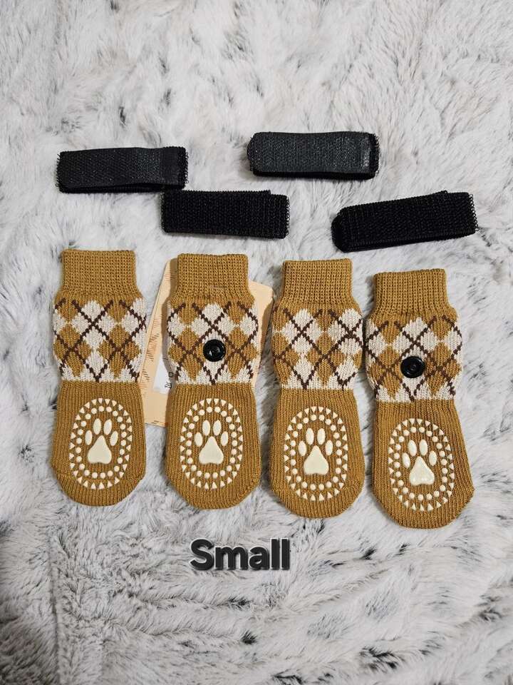 Dog Or Puppy Socks Booties with Velcro Small New