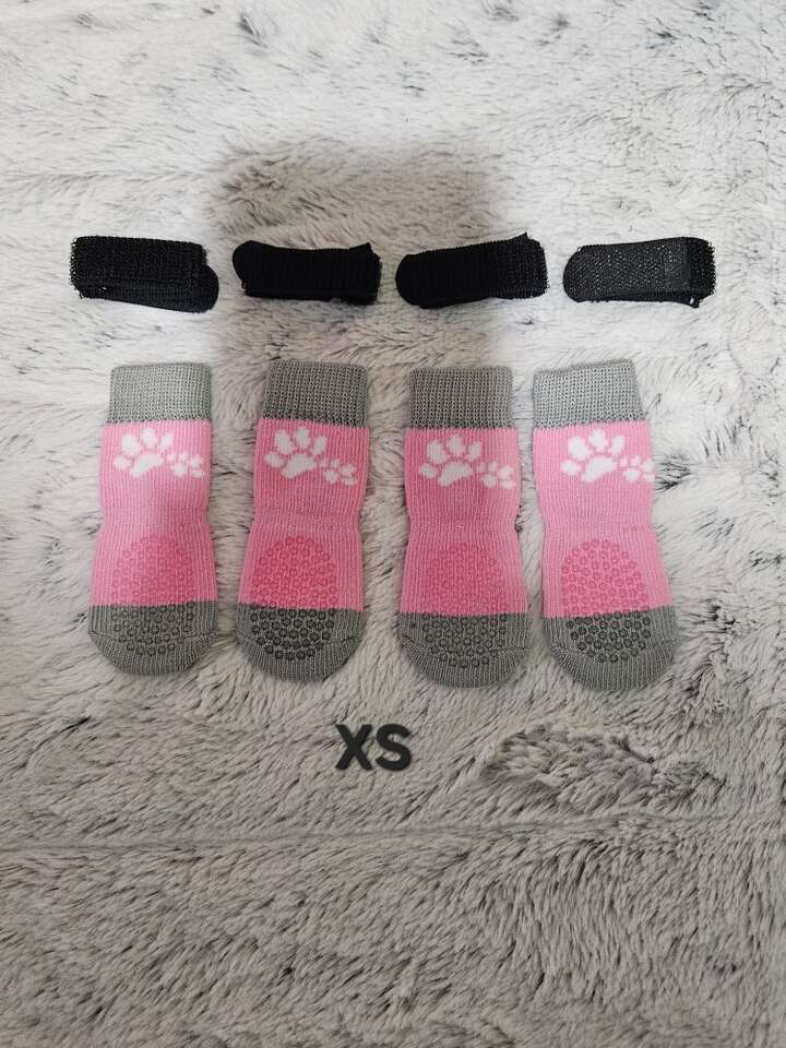 XS Pink Dog Socks for Small Dogs New