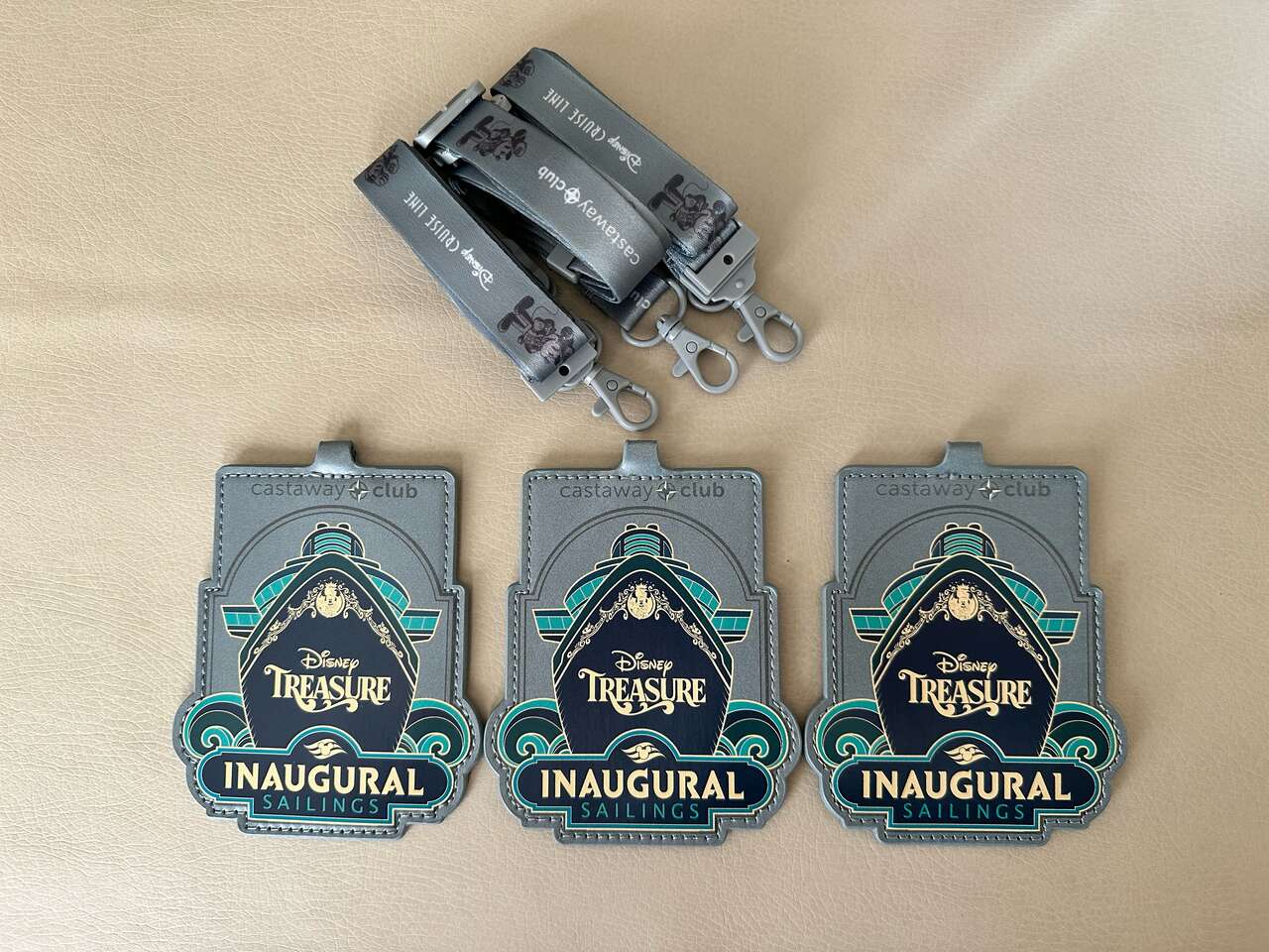 Disney Cruise Treasure Inaugural Lanyard Card Holder