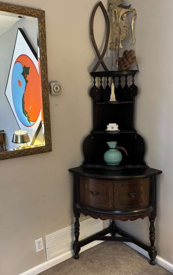 Fine Corner Quarter-Round Cabinet 64” tall x 21