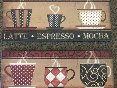 Set Of 2 Coffee Plaques