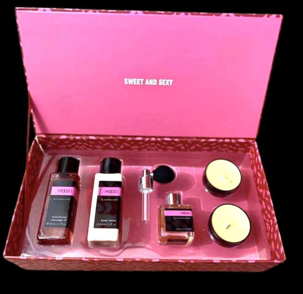 NEW RARE-Victorias Secret MOOD I SWEET CRAVING- eau de parfum spray-massage oil-lotion-candles -C PICS