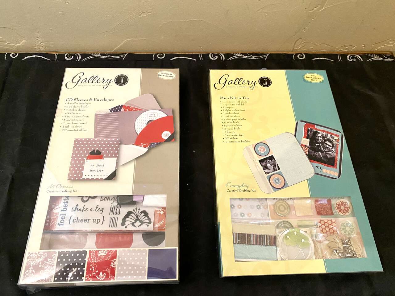 Set Of TWO - Gallery J Paper Craft KITS - New - Each Kit Has Many Components- See Photos.