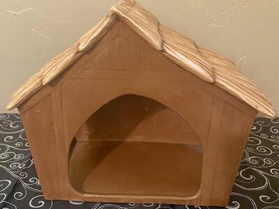 RARE - Vintage Atlantic Mold Nativity Stable/Manger w/ Floor - Compare @ $75+ - No Chips Or Scratches- C PIX