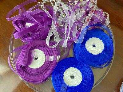 NEW - 4 Large Spools of Organza Ribbon + The Mix You See - Great 4 Crafts And Sewing -