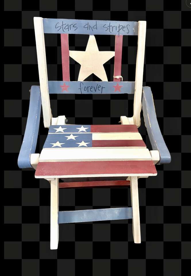 NEW - LARGE 18x11 Folding Wood Display Chair - Could Easily Be Repainted - So Versatile - C PIX