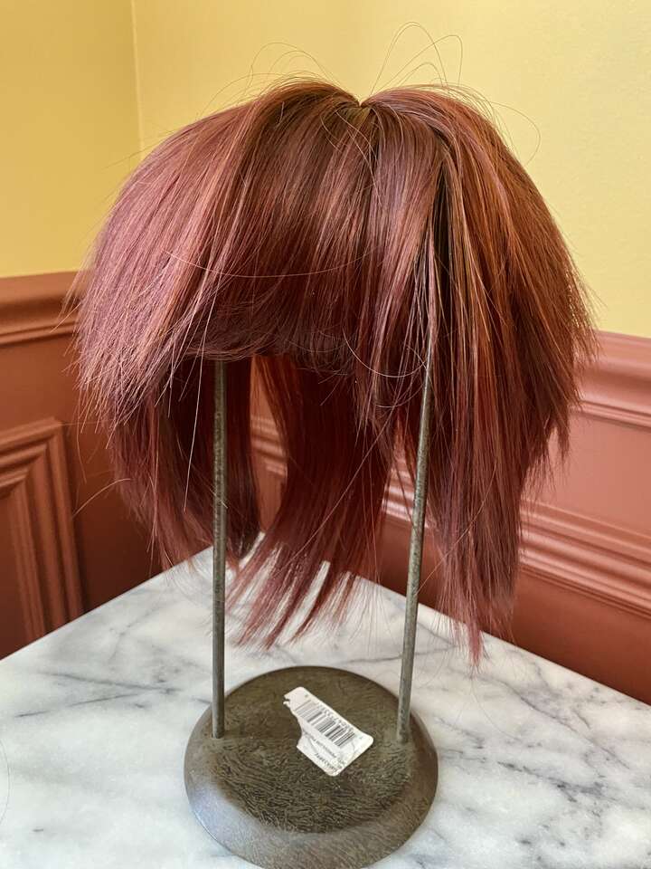 NEW - Burgandy Real Hair Topper - Never Tried On, Styled, or Worn - Great Hair Topper - C PIX