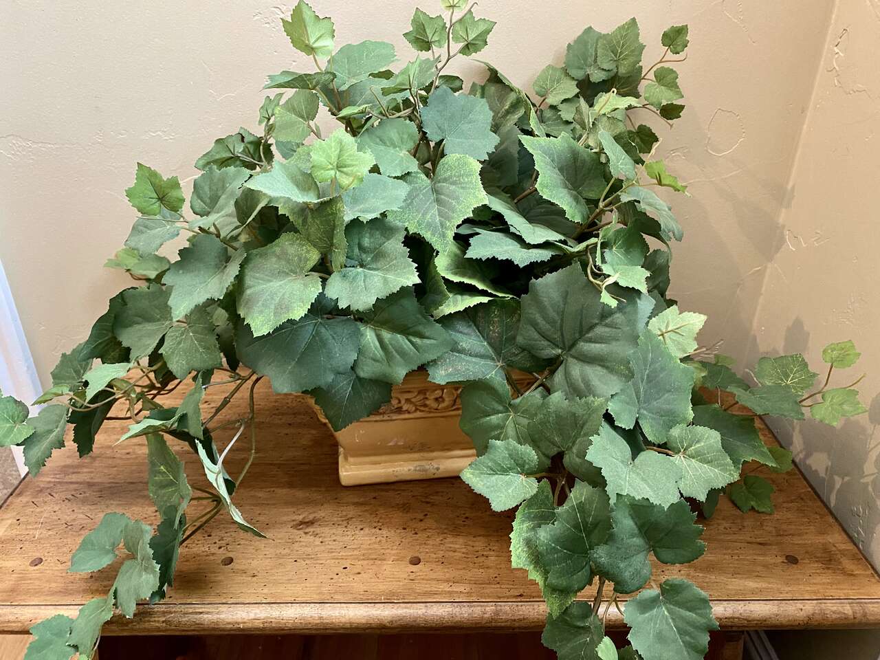 LIKE NEW - HUGE 16x29 Silk Plant in A Pretty Ceramic Planter - Originally Over $60 - C PICS