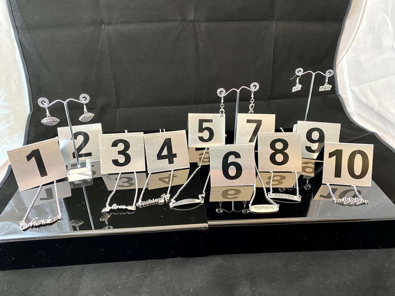 NEW - Words Necklaces & Earrings- your choice $5 - Friends-Football-Hope -C PIXS. Also Fashion-Love-I Love Knitting-