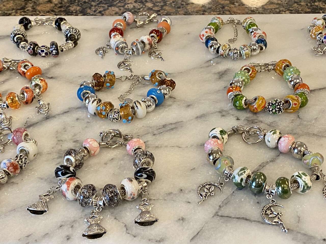 NEW - Gorgeous Bracelets Beads Charms Lampwork - Many To Chose From - C ALL PIXS